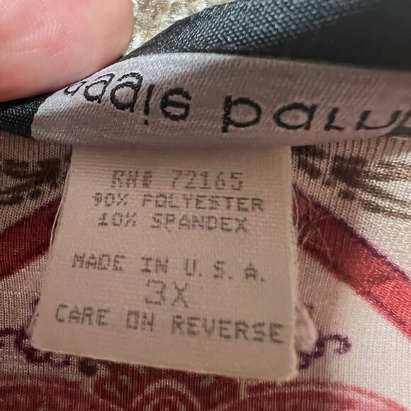 Maggie Barnes Women’s Top Plus Size 3X Red Stretch Short Sleeves - Picture 7 of 9